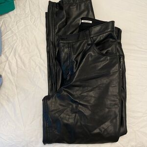 Abercrombie and Fitch vegan leather 90 straight ultra high-rise